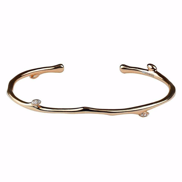 shaun leane Cherry Blossom Bangle - Rose Gold Vermeil & Diamond