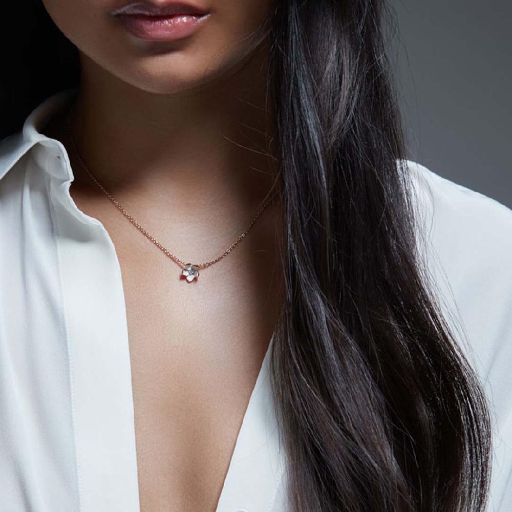 Shaun Leane Cherry Blossom Flower Pendant - Rose Gold Vermeil & Diamond