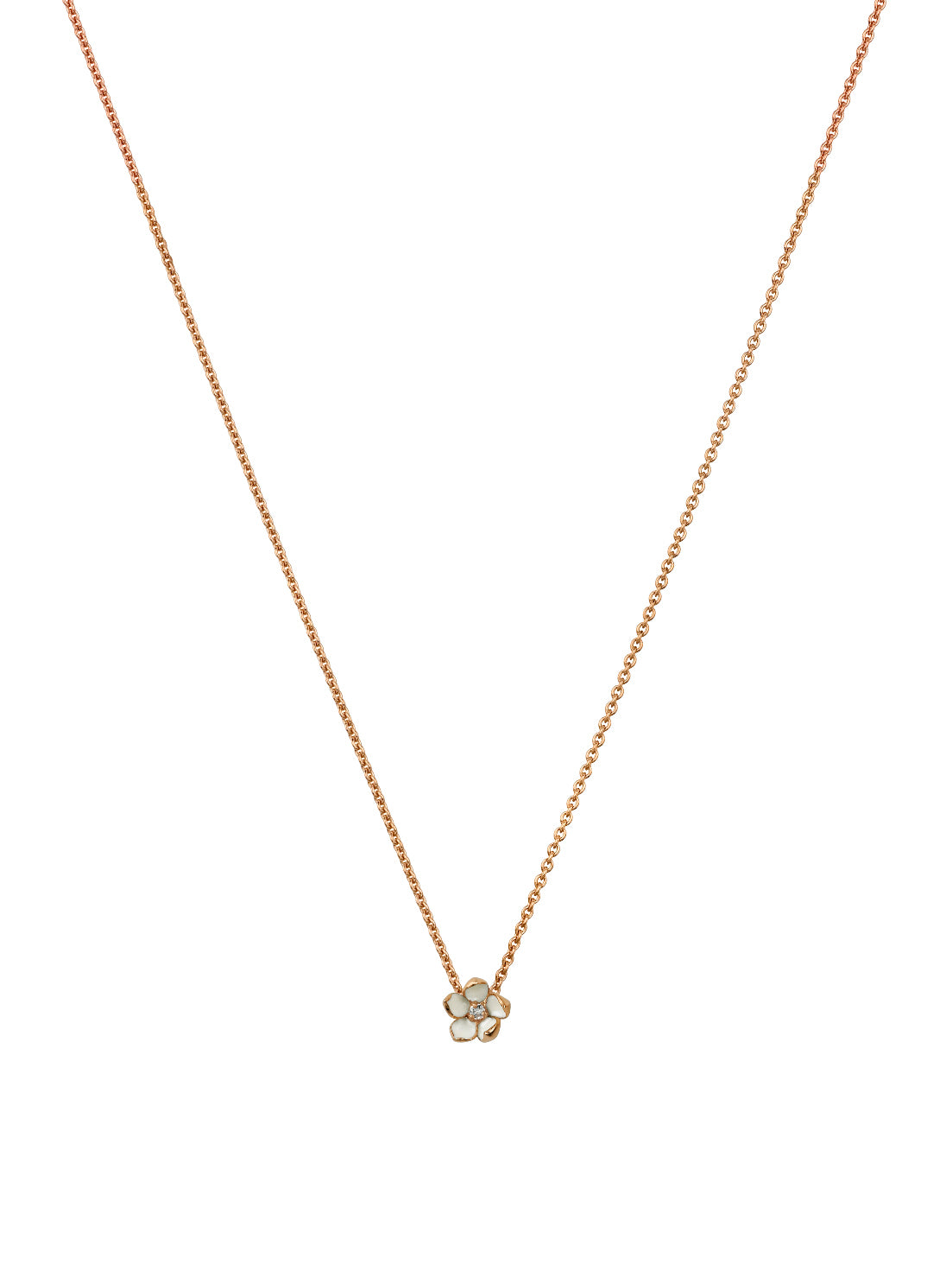 Shaun Leane Cherry Blossom Flower Pendant - Rose Gold Vermeil & Diamond