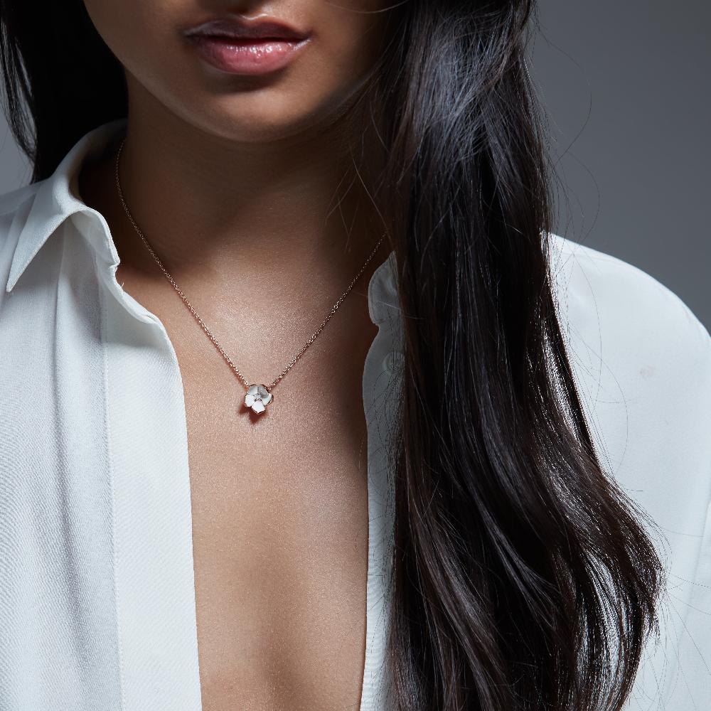 Shaun Leane Cherry Blossom Large Flower Pendant - Rose Gold Vermeil & Diamond