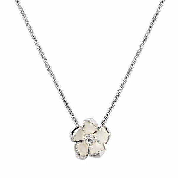 shaun leane Cherry Blossom Large Flower Pendant - Silver & Diamond
