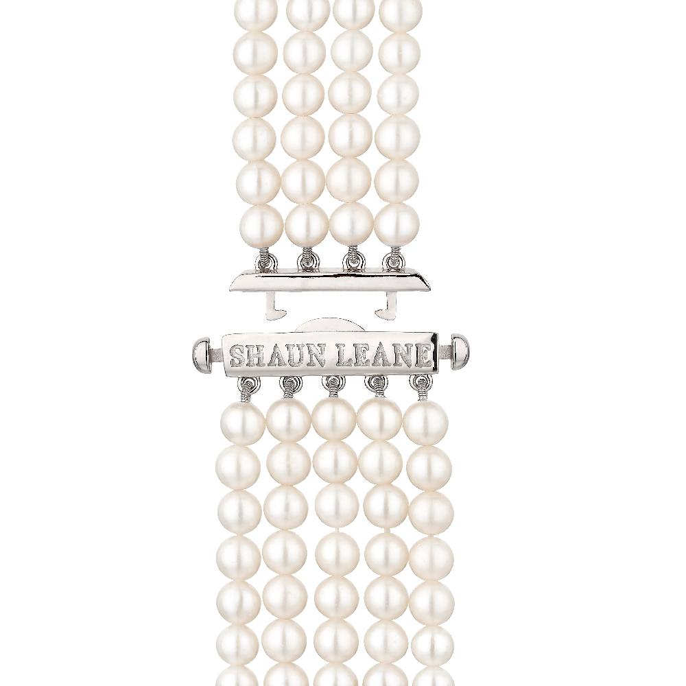 Shaun Leane Cherry Blossom Strand Bracelet - Silver Diamond & Pearl