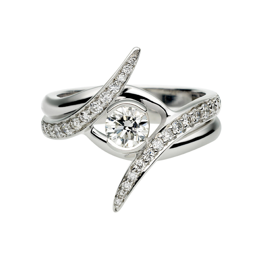 Shaun Leane Entwined Ardour35 Engagement Ring Set - 18ct White Gold & 0.65ct Diamond