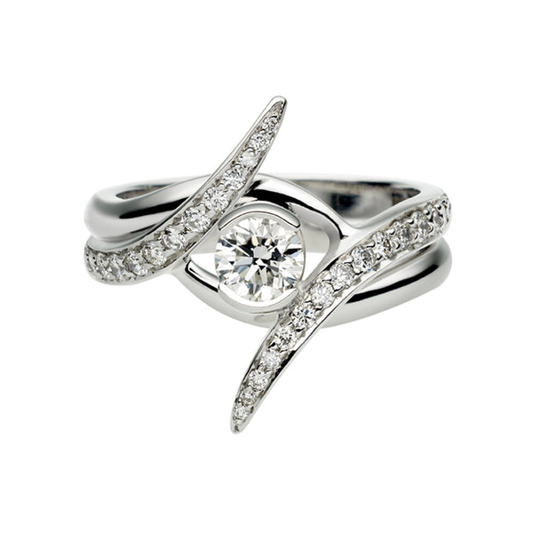 shaun leane Entwined Ardour35 Engagement Ring Set - Platinum & 0.65ct Diamond