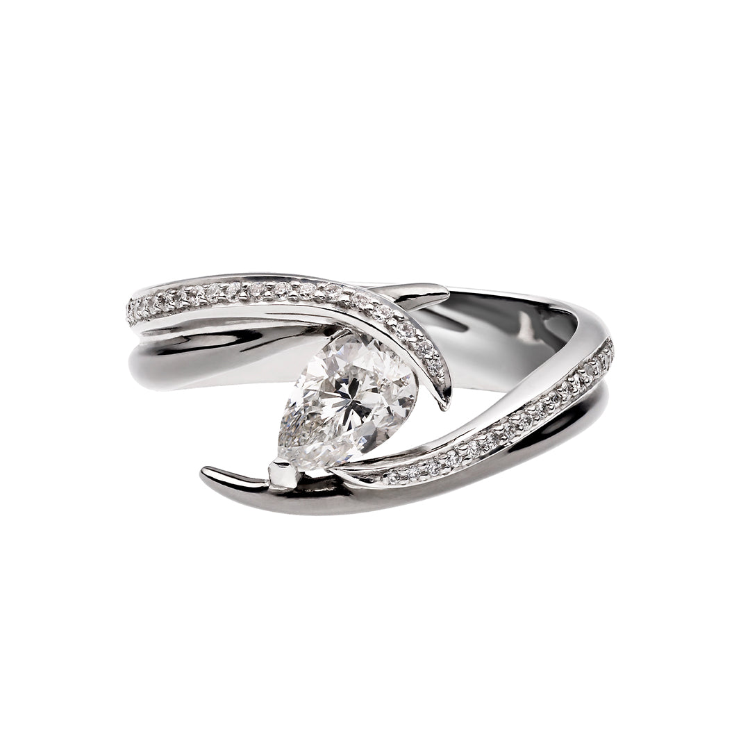 Shaun Leane Entwined Captured Vine60 Engagement Ring - 18ct White Gold & 0.85ct Diamond