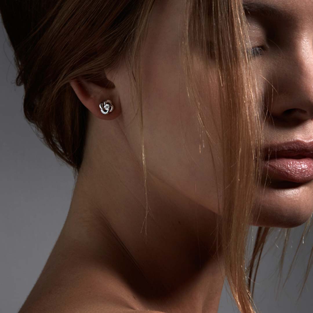 Shaun Leane Entwined Petal Flower Earrings - 18ct White Gold