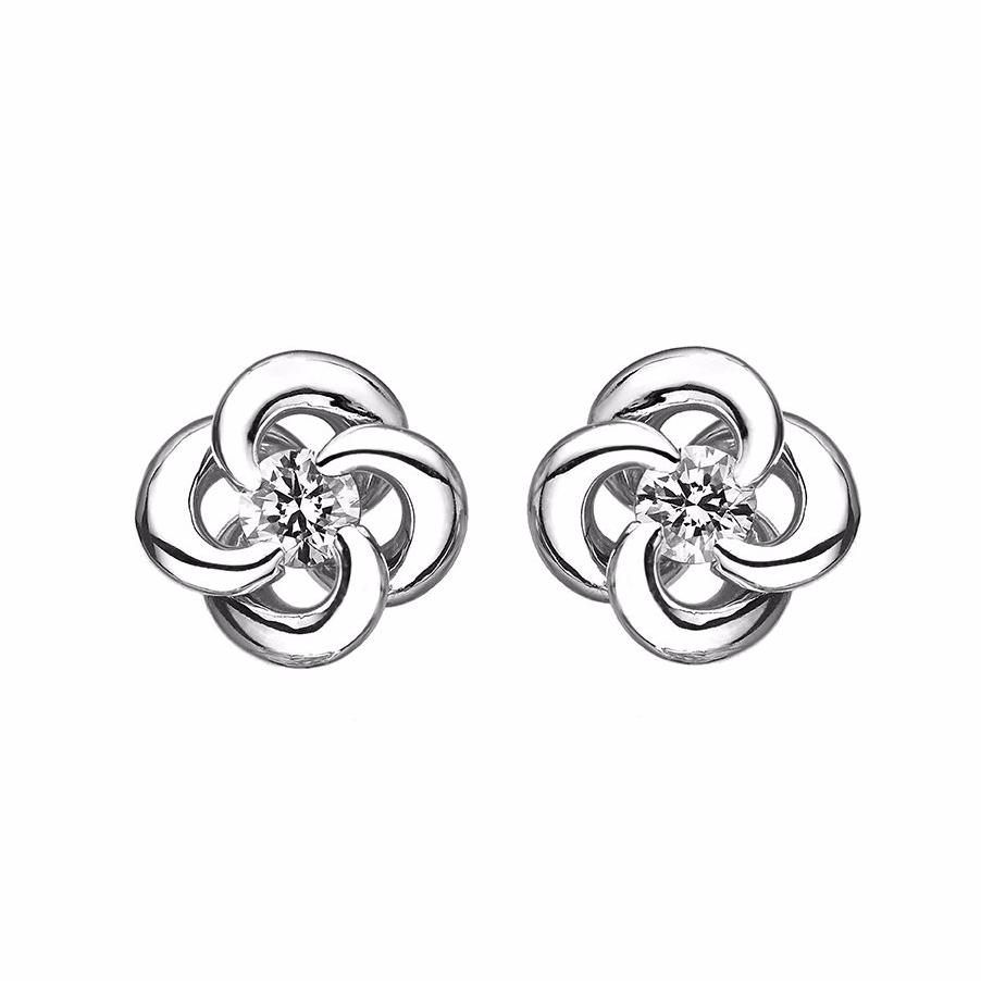 Shaun Leane Entwined Petal Flower Earrings - 18ct White Gold