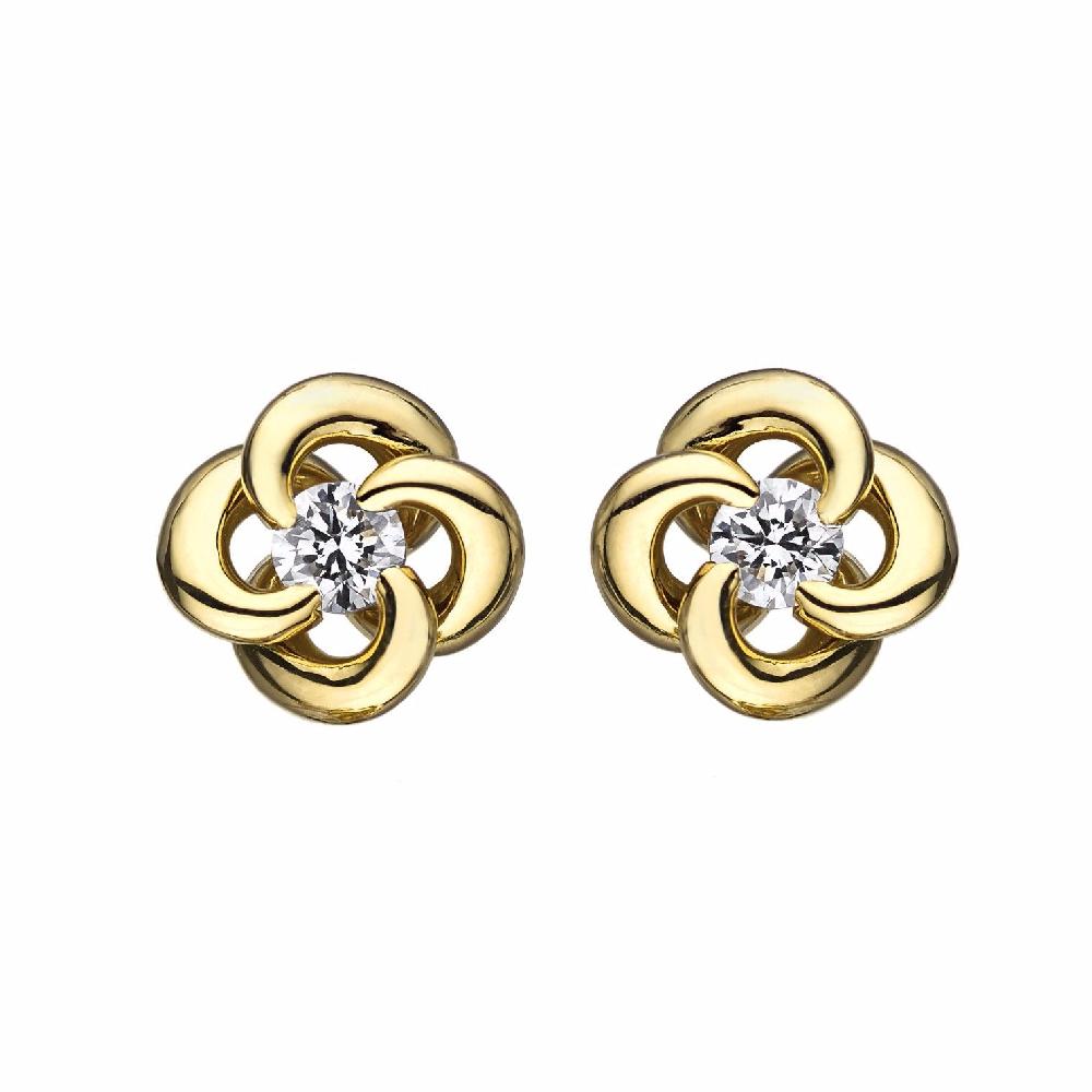 Shaun Leane Entwined Petal Flower Earrings - 18ct Yellow Gold