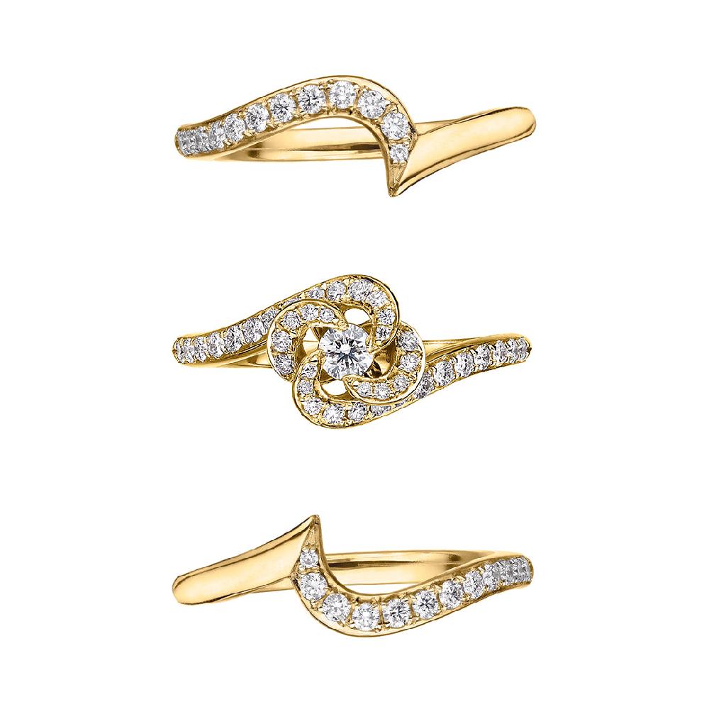 Shaun Leane Entwined Petal10 Engagement Ring - 18ct Yellow Gold & 0.34ct Diamond
