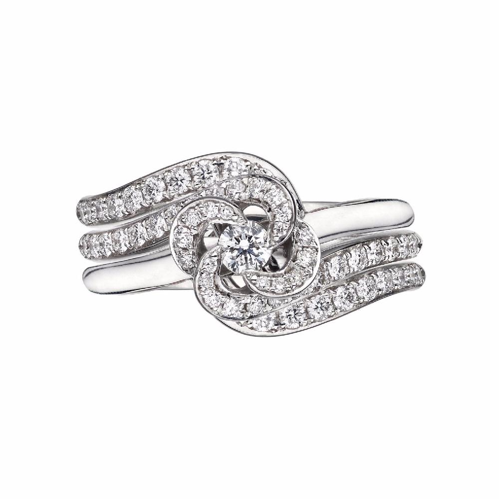 Shaun Leane Entwined Petal10 Eternity Ring Set - 18ct White Gold & 0.64ct Diamond