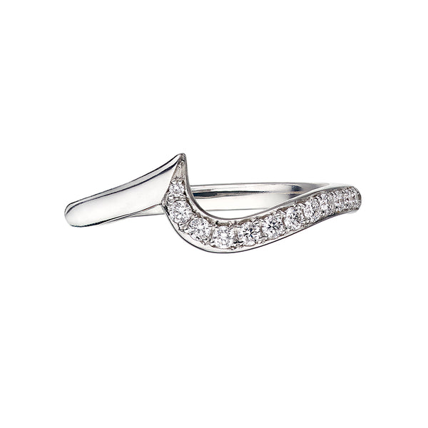 shaun leane Entwined Petal10 Wedding & Eternity Ring - 18ct White Gold & 0.15ct Diamond