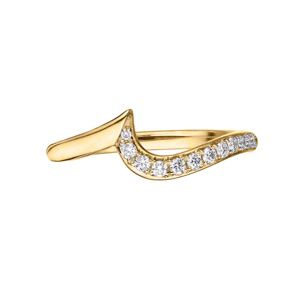 shaun leane Entwined Petal10 Wedding & Eternity Ring - 18ct Yellow Gold & 0.15ct Diamond