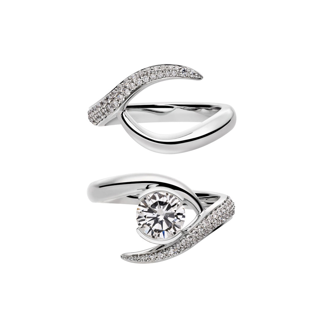 Shaun Leane Entwined Rapture100 Engagement Ring Set - 18ct White Gold & 1.32ct Diamond