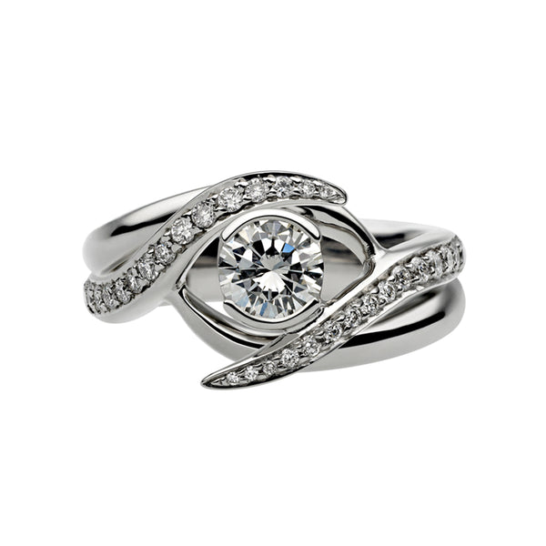 shaun leane Entwined Rapture35 Engagement Ring Set - 18ct White Gold & 0.59ct Diamond