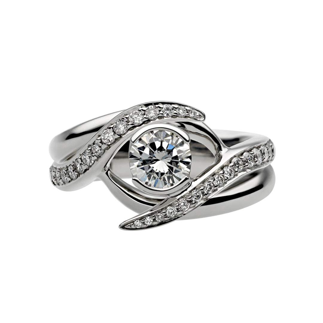 Shaun Leane Entwined Rapture50 Engagement Ring Set - 18ct White Gold & 0.74ct Diamond