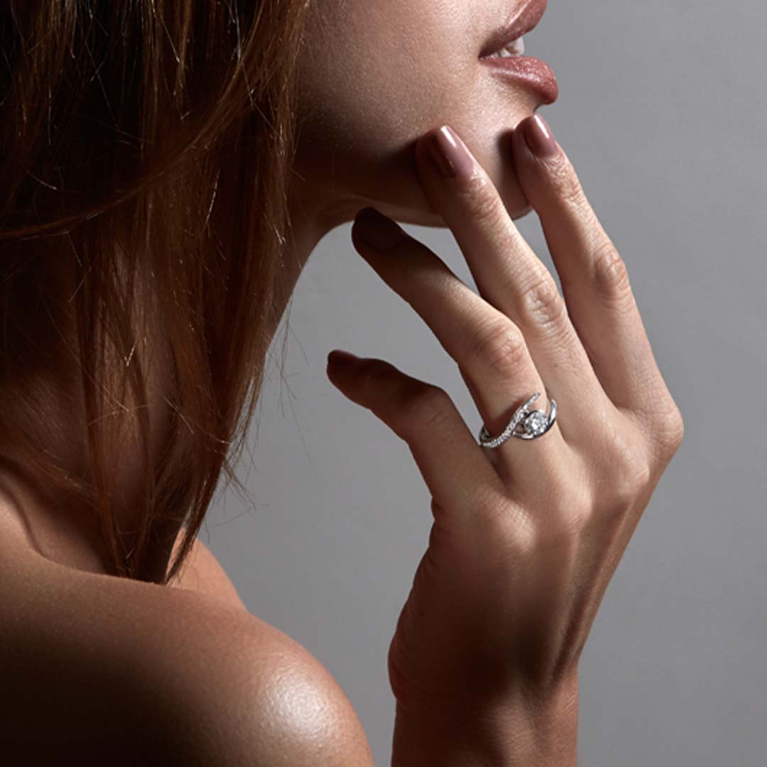 Shaun Leane Entwined Rapture75 Engagement Ring - 18ct White Gold & 0.91ct Diamond