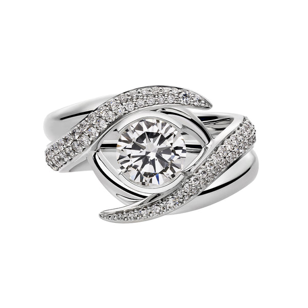 shaun leane Entwined Rapture75 Engagement Ring Set - 18ct White Gold & 1.07ct Diamond