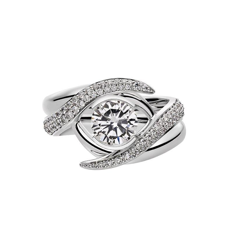 Shaun Leane Entwined Rapture75 Wedding Ring - Platinum & 0.16ct Diamond