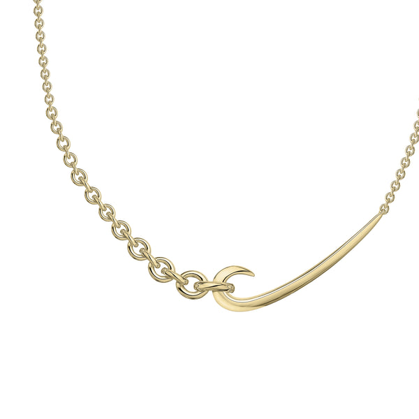 shaun leane Hook Chain Choker Pendant - Yellow Gold Vermeil