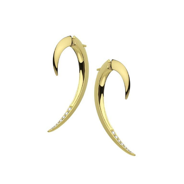 shaun leane Hook Earrings - Yellow Gold Vermeil & Diamond