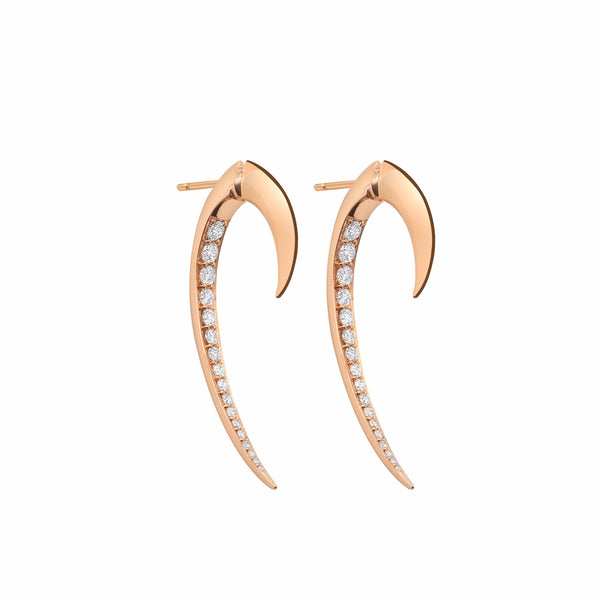 shaun leane Hook Fine Earrings - 18ct Rose Gold & Diamond