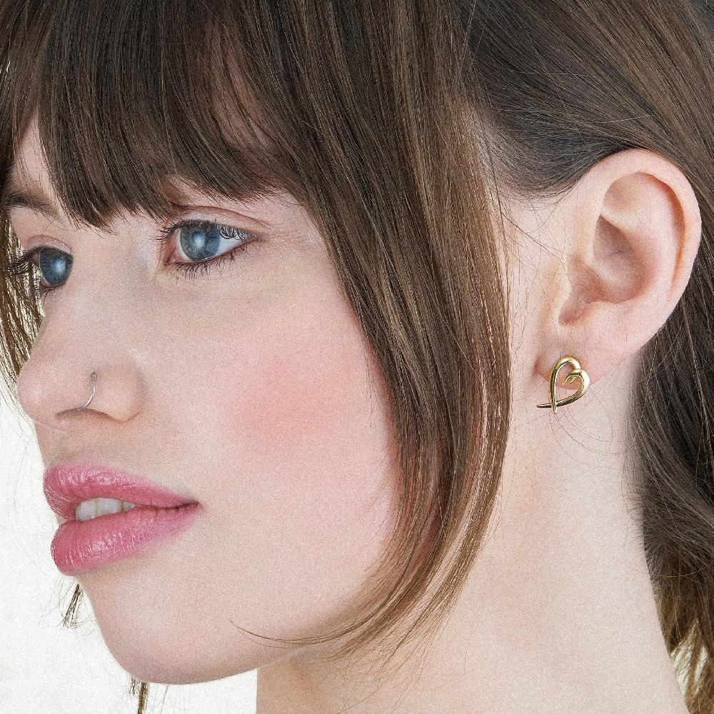 Shaun Leane Hook Heart Earrings - Yellow Gold Vermeil