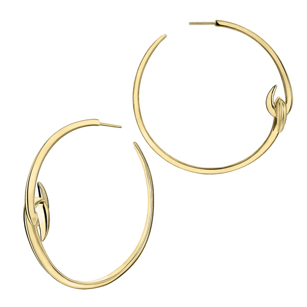 shaun leane Hook Large Hoop Earrings - Yellow Gold Vermeil