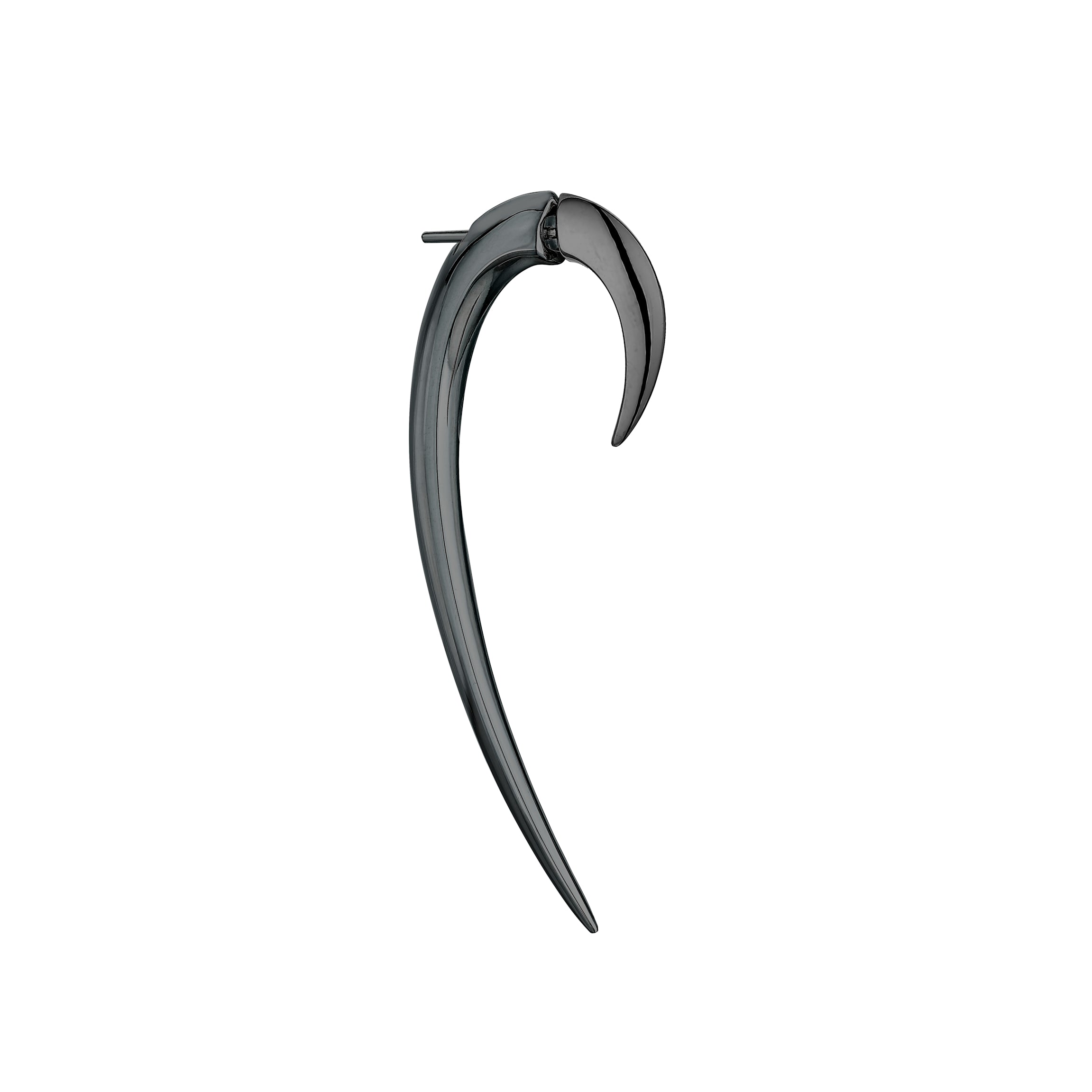 Shaun Leane Hook Single Size 2 Earring - Silver Black Rhodium