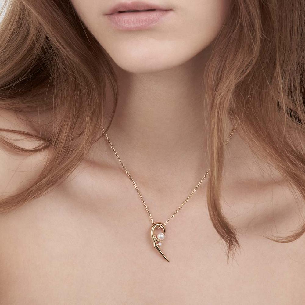 Shaun Leane Hooked Pearl Pendant - Yellow Gold Vermeil
