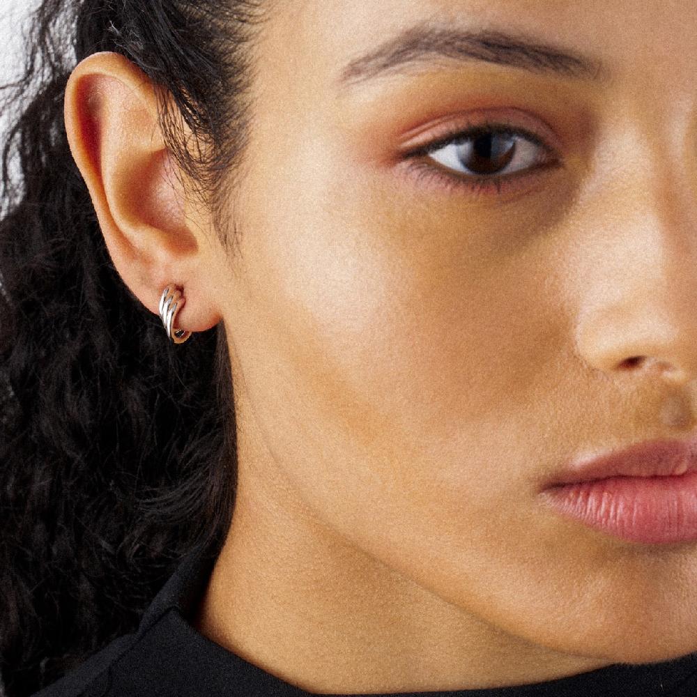 Shaun Leane Iconic Silhouettes Bound Hoop Size 1 Earrings - Silver