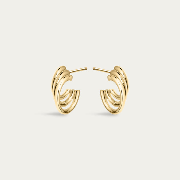 shaun leane Iconic Silhouettes Bound Hoop Size 2 Earrings - Yellow Gold Vermeil