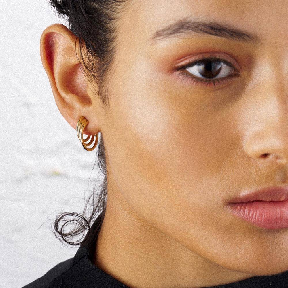 Shaun Leane Iconic Silhouettes Bound Hoop Size 3 Earrings - Yellow Gold Vermeil