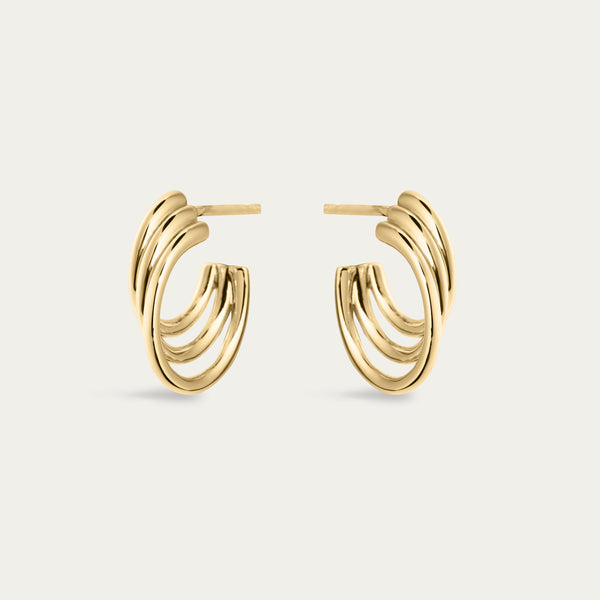 shaun leane Iconic Silhouettes Bound Hoop Size 3 Earrings - Yellow Gold Vermeil