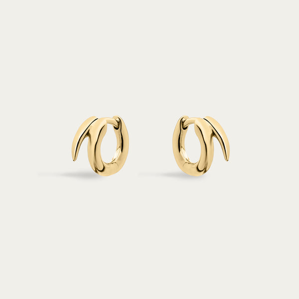 shaun leane Iconic Silhouettes Quill Mini Hoop Earrings - Yellow Gold Vermeil