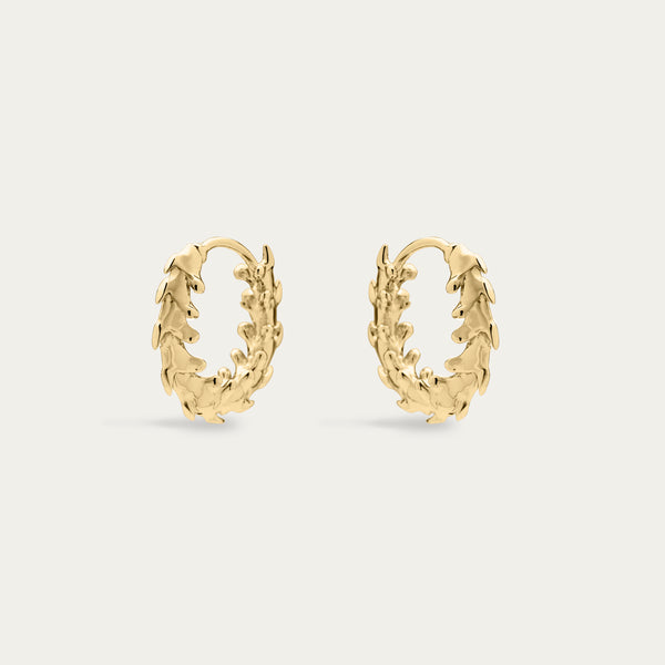 shaun leane Iconic Silhouettes Serpent's Trace Mini Hoop Earrings - Yellow Gold Vermeil