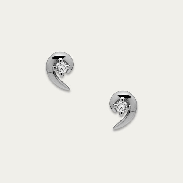 shaun leane Iconic Silhouettes Talon Diamond Stud Earring - Silver & Diamond