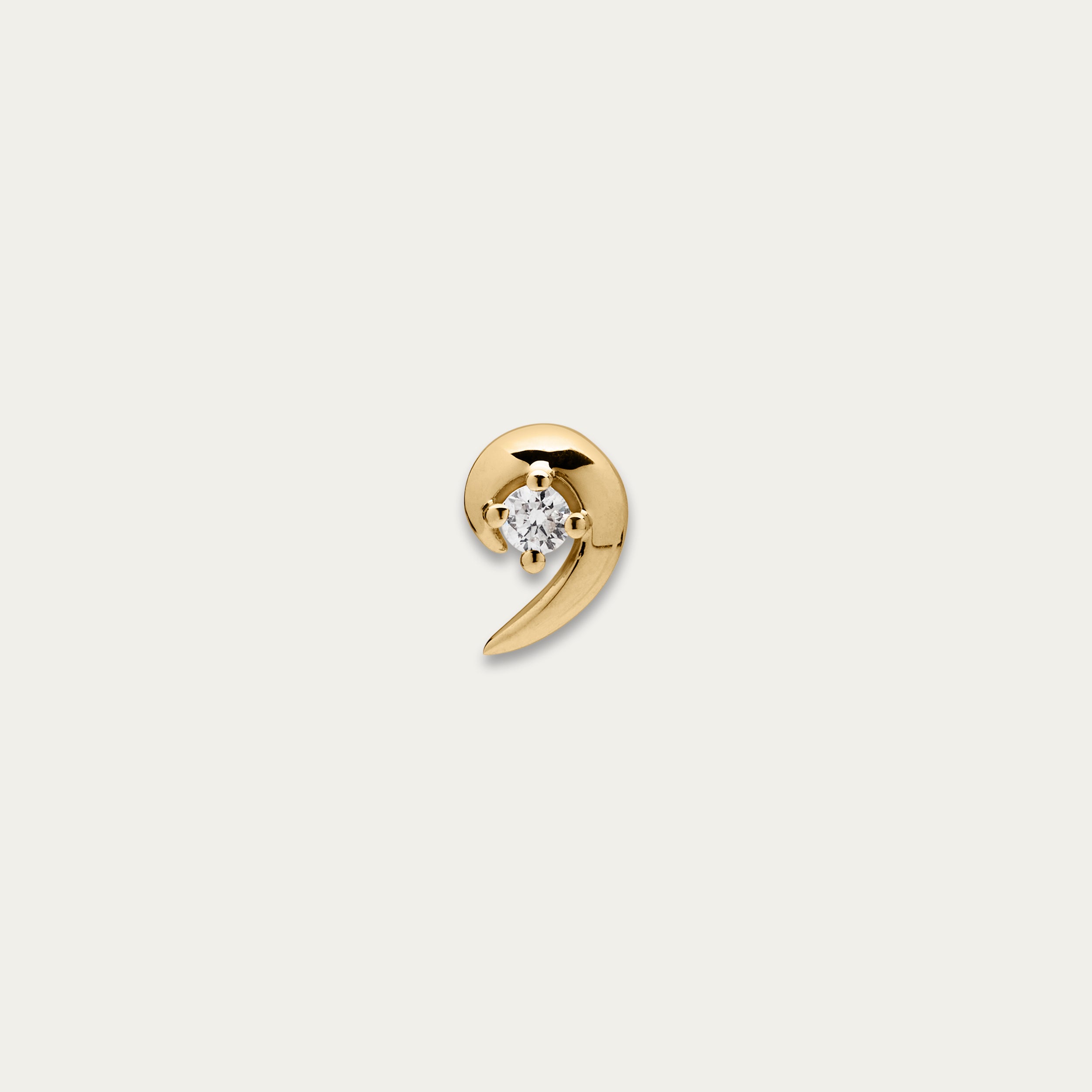 Shaun Leane Iconic Silhouettes Talon Diamond Stud Earring - Yellow Gold Vermeil & Diamond