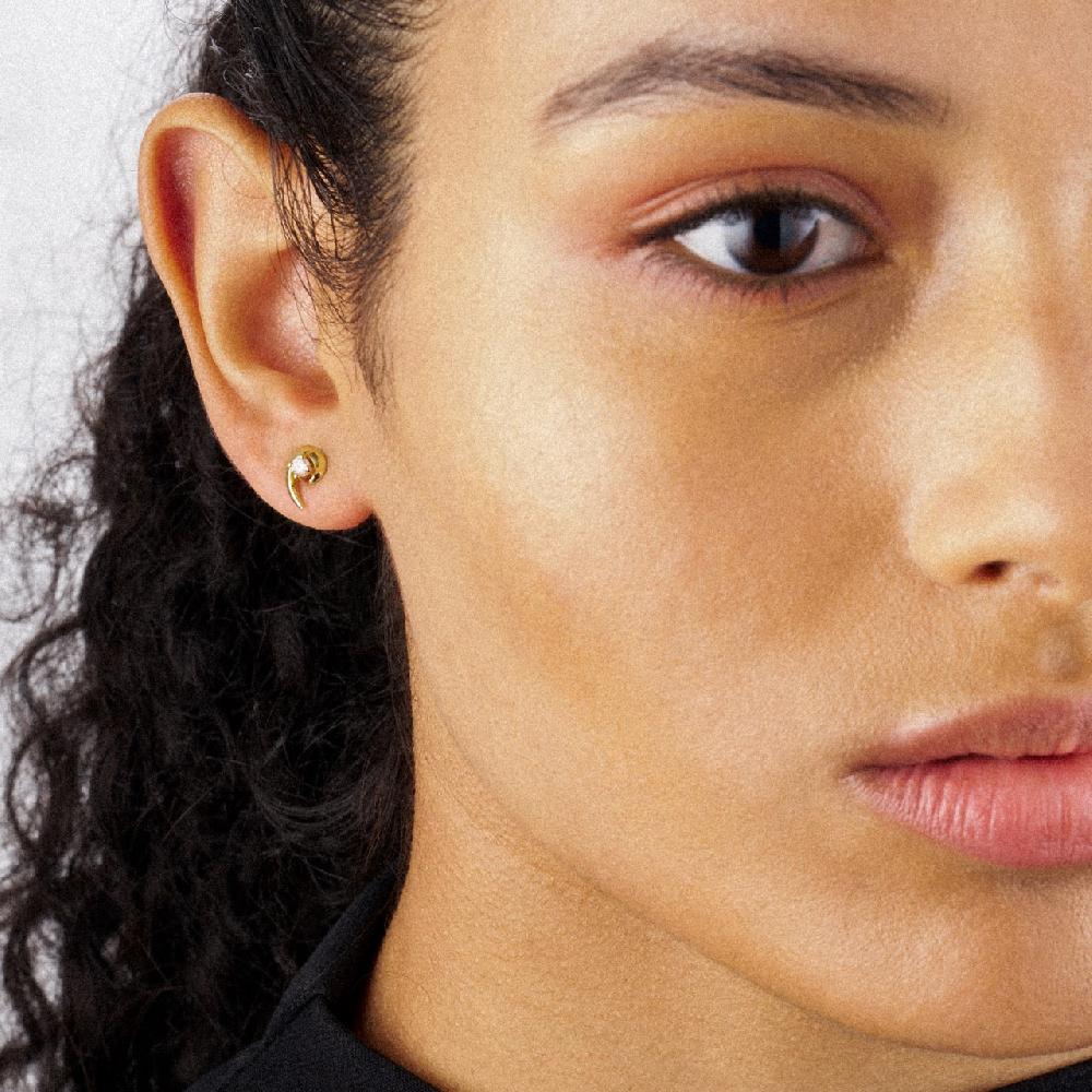 Shaun Leane Iconic Silhouettes Talon Diamond Stud Earring - Yellow Gold Vermeil & Diamond