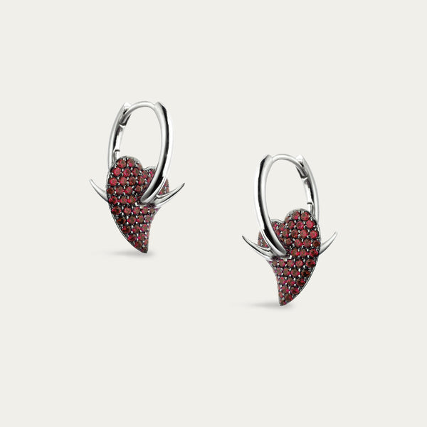shaun leane Impassioned Earrings - 18ct White Gold & Ruby