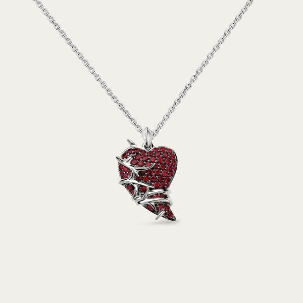 shaun leane Impassioned Necklace - 18ct White Gold & 1.16ct Ruby