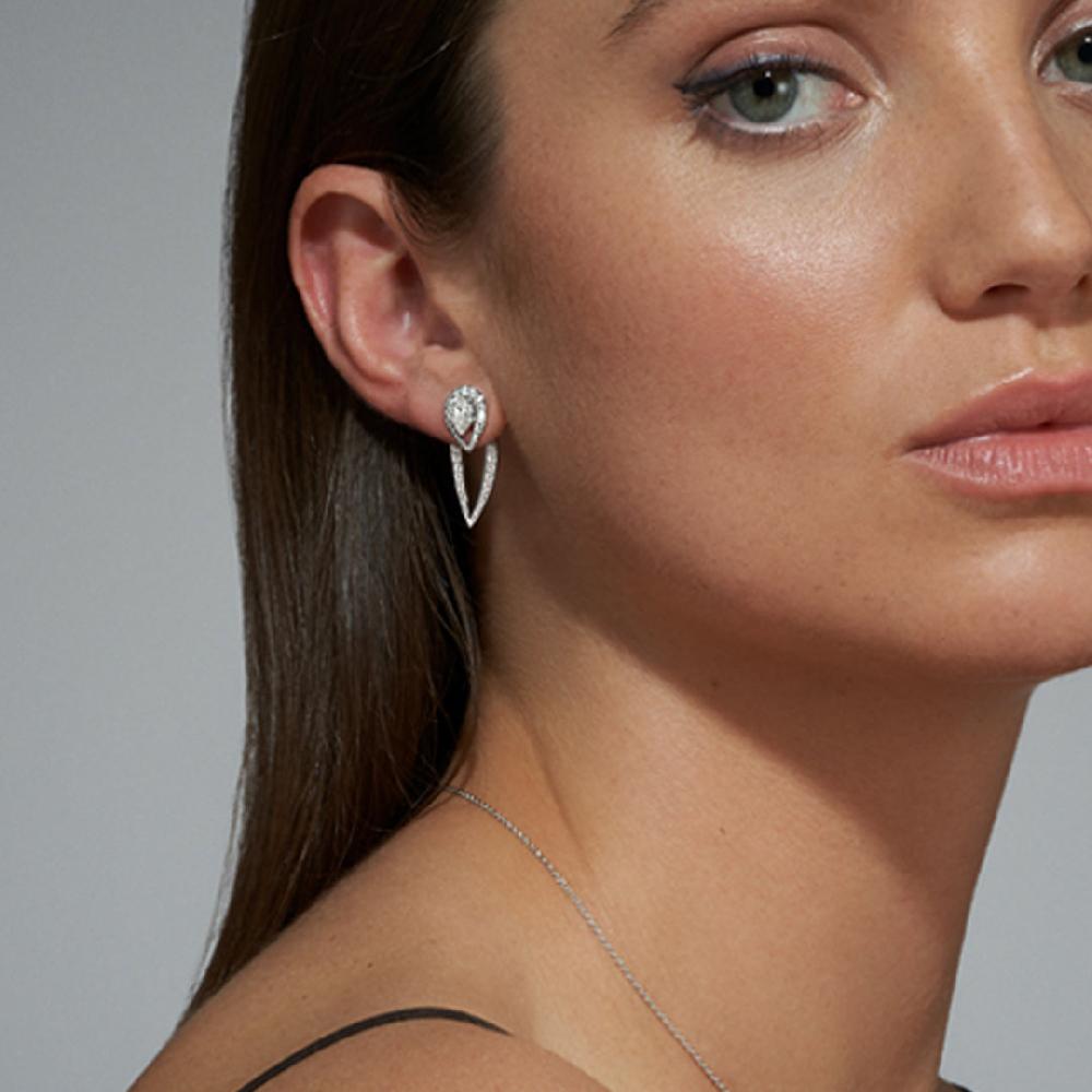 Shaun Leane Interlocking Ariana Earrings - 18ct White Gold & 2.05ct Diamond