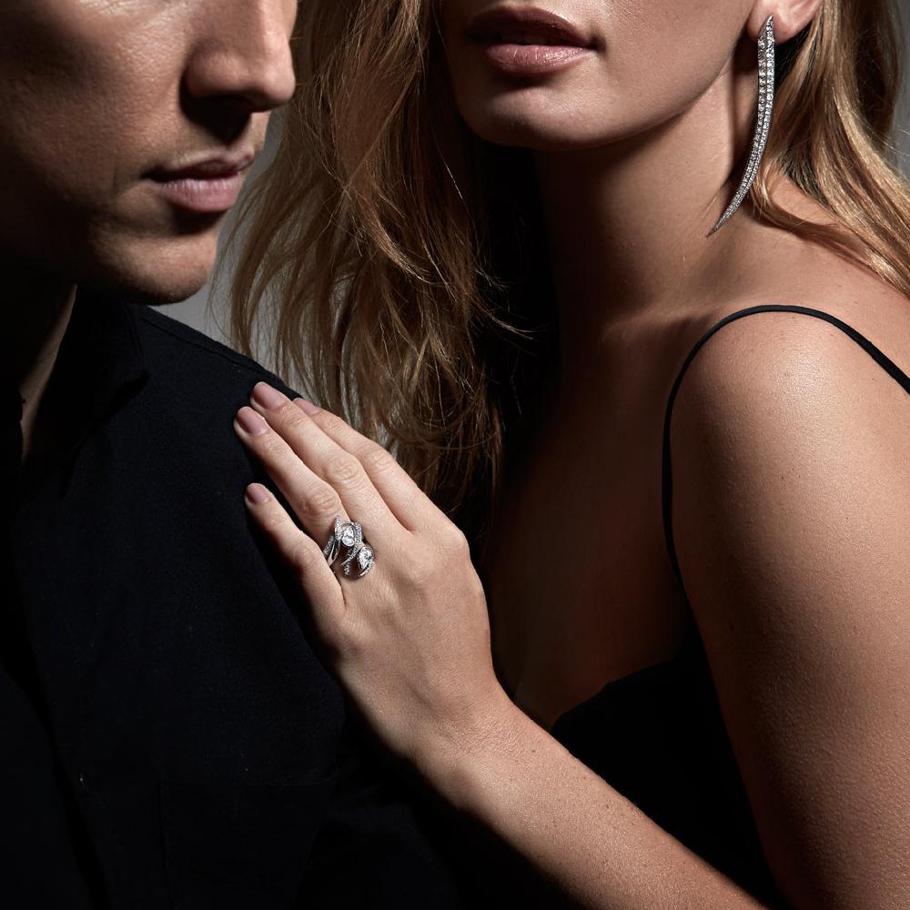 Shaun Leane Interlocking Ariana50 Eternity Ring Set - Platinum & 1.60ct Diamond