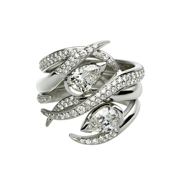 shaun leane Interlocking Ariana50 Eternity Ring Set - Platinum & 1.60ct Diamond