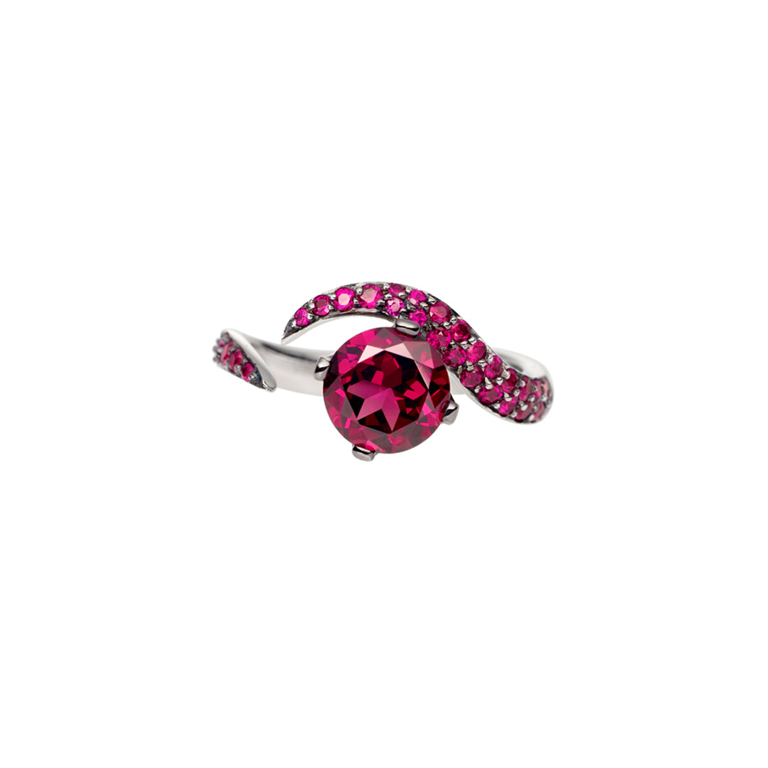 Shaun Leane Interlocking Aurora Ring - 18ct White Gold & 2.20ct Rhodalite