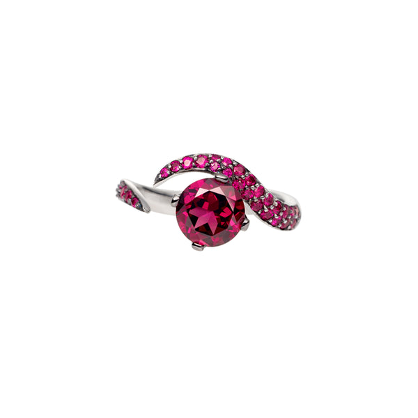 shaun leane Interlocking Aurora Ring - 18ct White Gold & 2.20ct Rhodalite