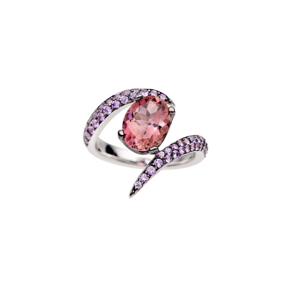 shaun leane Interlocking Aurora Ring - 18ct White Gold & 3.28ct Tourmaline