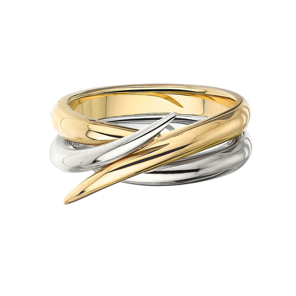 shaun leane Interlocking Duo Ring - 18ct White and Yellow Gold