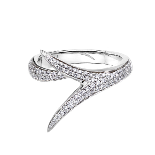 shaun leane Interlocking Embrace Ring - 18ct White Gold & Diamond