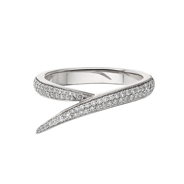 shaun leane Interlocking Single Ring - 18ct White Gold & Diamond