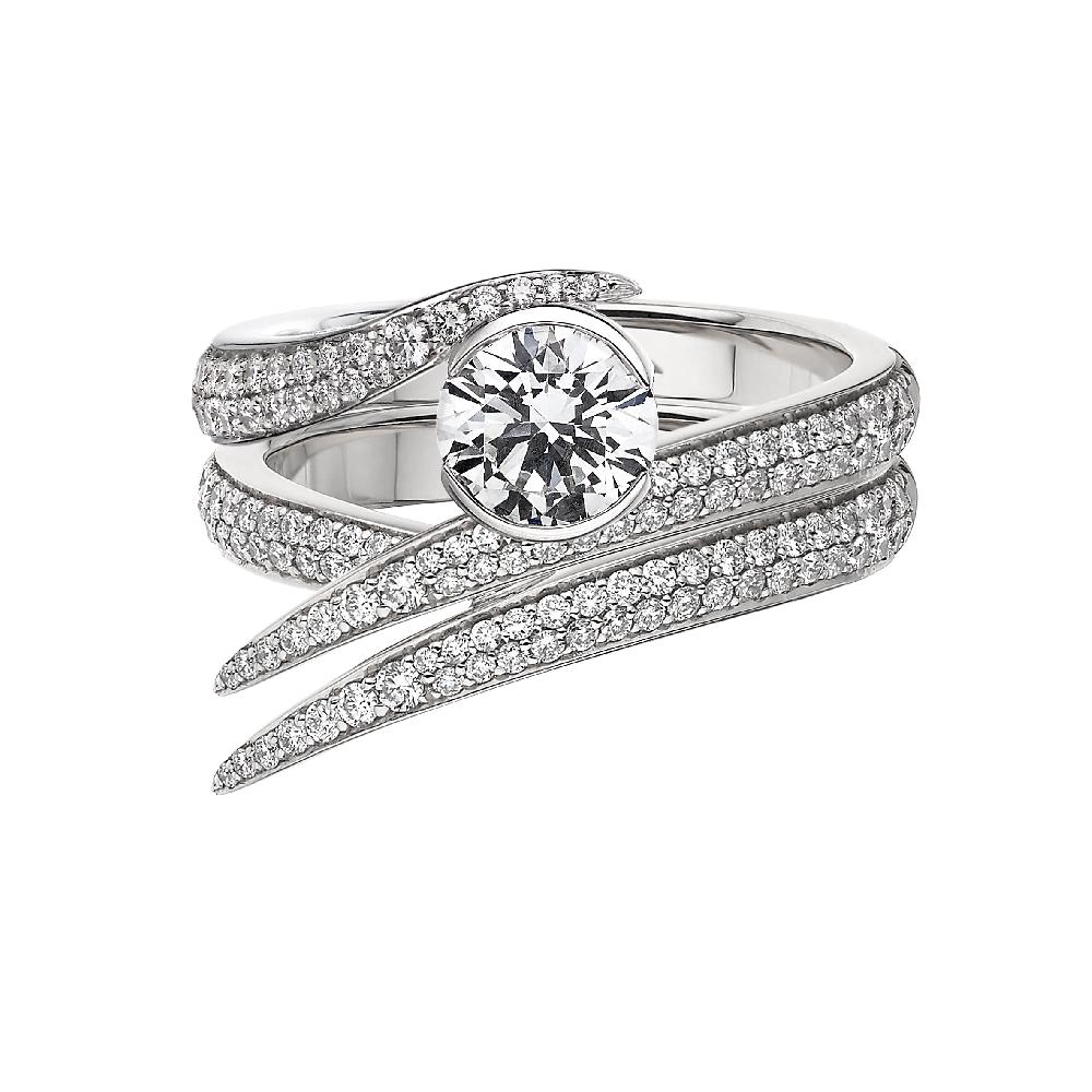 Shaun Leane Interlocking Solitaire100 Engagement Ring - 18ct White Gold & 1.50ct Diamond